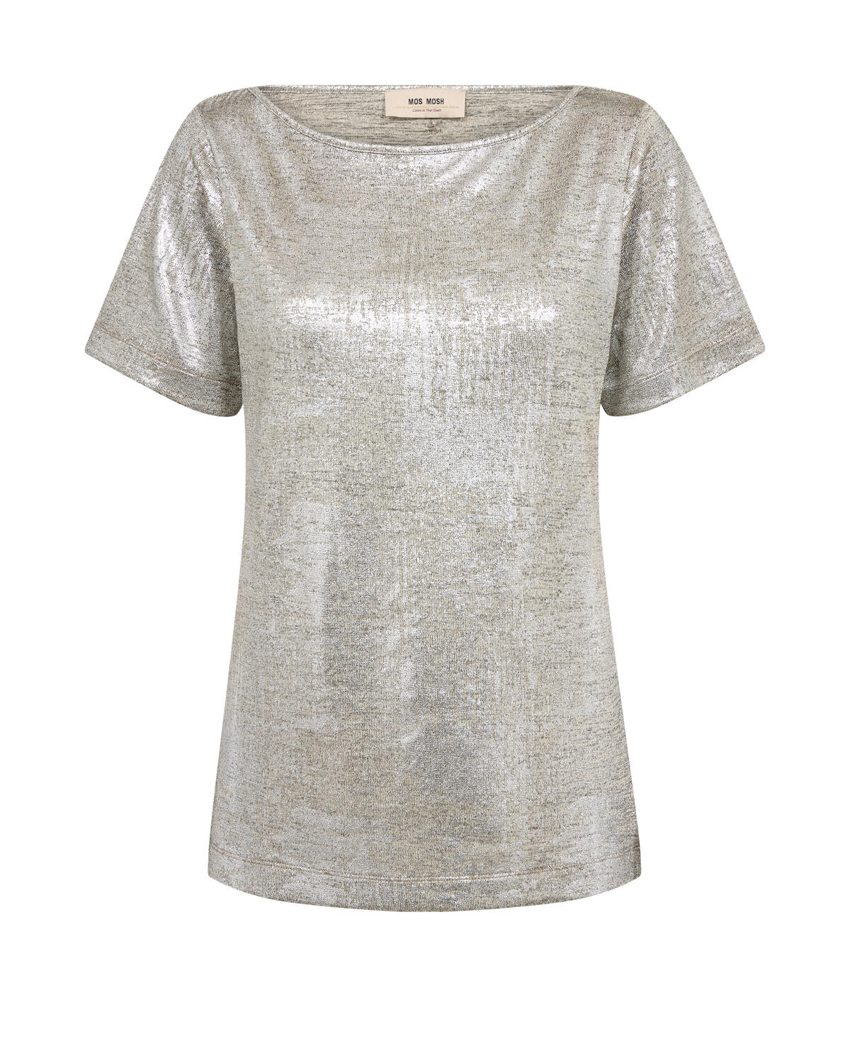 Niva Metallic t-shirt – sølvfarvet